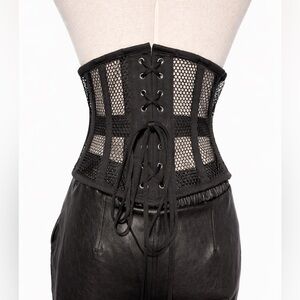 Black net waist corset, size L